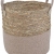 Καλάθι ψάθινο-υφασμάτινο μπεζ 34εκ Ankor 813285