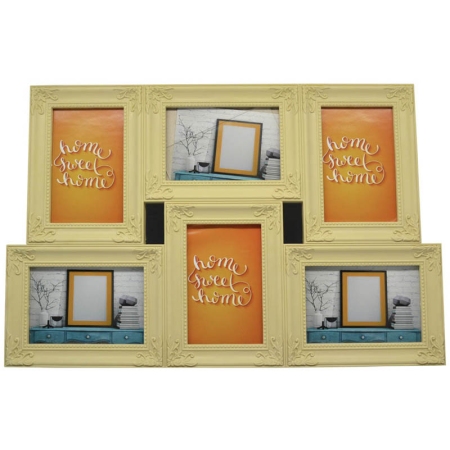 Πολυκορνίζα 6 θέσεων μπεζ 54x35εκ Ankor 812776