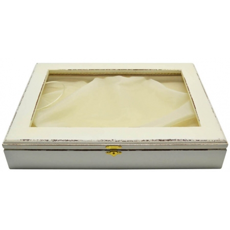 Στεφανοθήκη ξύλινη λευκή 35x25x6.5εκ Ankor 803360