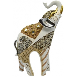 Φιγούρα διακοσμητική Ελέφαντας μπεζ-χρυσό 25εκ Ankor 815036