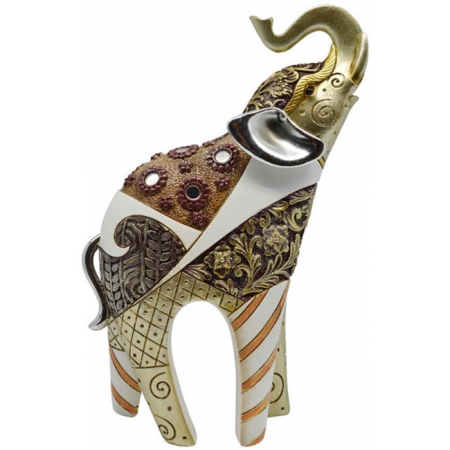 Φιγούρα διακοσμητική Ελέφαντας μπορντώ-χρυσό 25εκ Ankor 815043