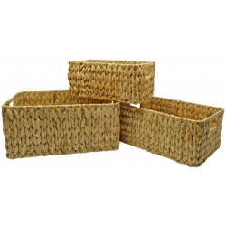 Καλάθια ψάθινα σετ 3 τεμαχίων natural Ankor 819850