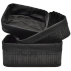 Καλάθια μπαμπού σετ 3 τεμαχίων μαύρο Ankor 819317