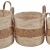 Καλάθια σετ 3 τεμαχίων ψάθινα Κύκλοι natural Ankor 824281