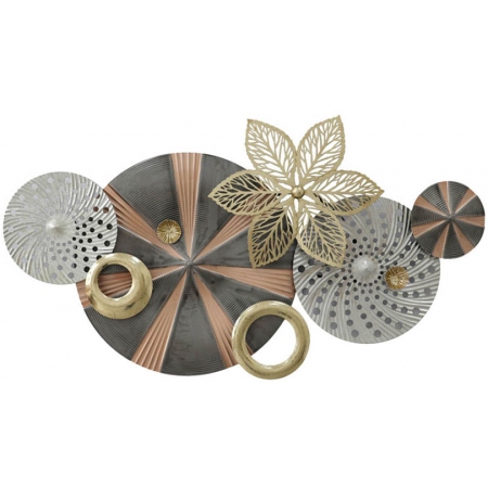 Διακοσμητικό τοίχου μεταλλικό χρυσό-γκρι 91x6.5x49.5εκ Ankor 825769