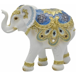 Φιγούρα διακοσμητική πολυεστερική Ελέφαντας λευκό-χρυσό 18.5x7.5x16εκ Ankor 828999
