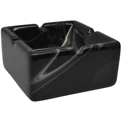 Σταχτοδοχείο κεραμικό Μάρμαρο μαύρο 10.5x10.5x5εκ Ankor 829170