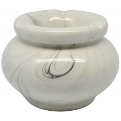 Σταχτοδοχείο αντιανεμικό κεραμικό Μάρμαρο λευκό 11.5x8.5εκ Ankor 829187