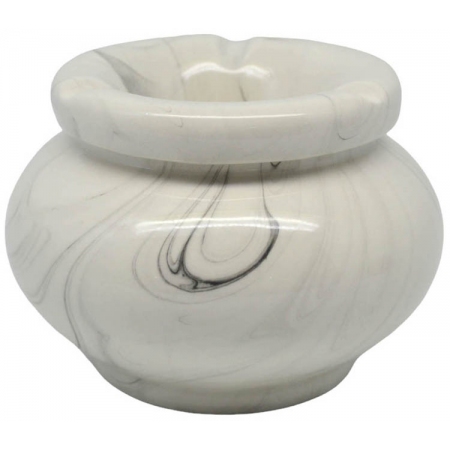 Σταχτοδοχείο αντιανεμικό κεραμικό Μάρμαρο λευκό 11.5x8.5εκ Ankor 829187