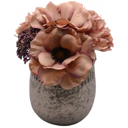 Φυτό διακοσμητικό σε γλαστράκι Τριαντάφυλλα γκρι 15x19εκ Ankor 832316