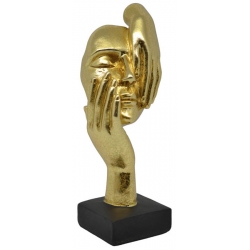 Φιγούρα διακοσμητική πολυεστερική Πρόσωπο χρυσό-μαύρο 6x5.5x16.5εκ Ankor 832682