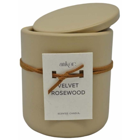 Κερί σε βάζο αρωματικό Velvet rosewood 9x11εκ Ankor 833078