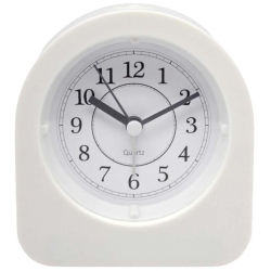 Ρολόι ξυπνητήρι πλαστικό λευκό 9.5x3.5x10.3εκ Ankor 831258