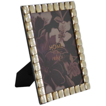 Κορνίζα γυάλινη σατινέ χρυσό 15x20εκ Ankor 8349-6