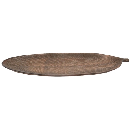 Πιατέλα διακοσμητική ξύλινη Φύλλο καφέ 40.5x14.5x2.5εκ Ankor 834952