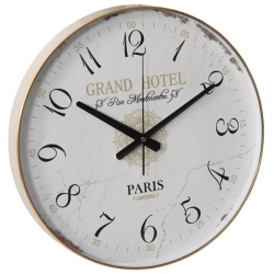 Ρολόι τοίχου πλαστικό Grand hotel natural-μπεζ 40εκ Ankor 838097