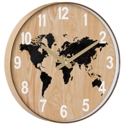 Ρολόι τοίχου πλαστικό natural-μπεζ 35εκ Ankor 838127