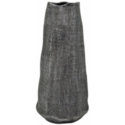 Βάζο κεραμικό ανθρακί-ασημί 13.5x28.5εκ Ankor 840267