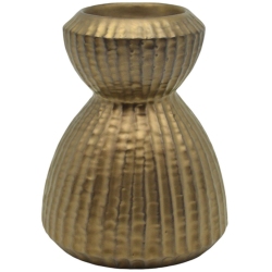 Κηροπήγιο κεραμικό μπρονζέ-χρυσό 10x12.5εκ Ankor 840403