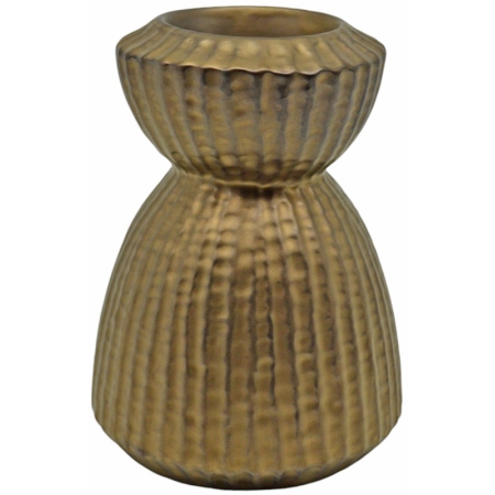 Κηροπήγιο κεραμικό μπρονζέ-χρυσό 10x14εκ Ankor 840410