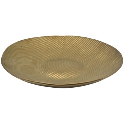 Πιατέλα κεραμική μπρονζέ-χρυσό 36.5x6εκ Ankor 840441