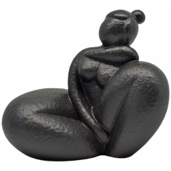 Φιγούρα διακοσμητική κεραμική Γυναίκα μαύρο 17x15x16εκ Ankor 842933