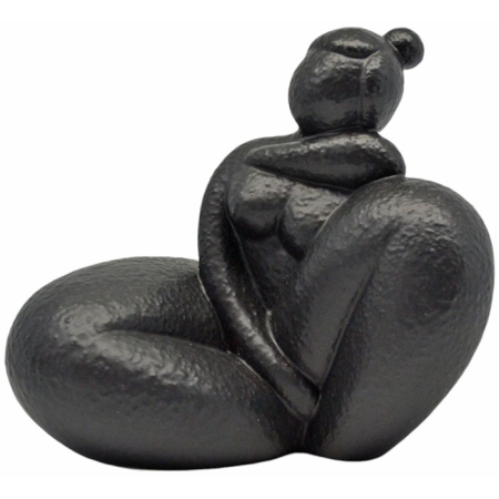 Φιγούρα διακοσμητική κεραμική Γυναίκα μαύρο 17x15x16εκ Ankor 842933