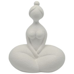 Φιγούρα διακοσμητική κεραμική Γυναίκα λευκό 16x10.5x20εκ Ankor 842988