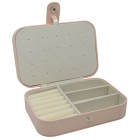 Μπιζουτιέρα δερματίνη ροζ 16x11x5εκ Ankor 842070