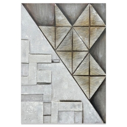 Πίνακας ελαιογραφία printed Γεωμετρικά σχέδια γκρι-χρυσό 60x90εκ Ankor 843909