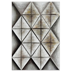 Πίνακας ελαιογραφία printed Γεωμετρικά σχέδια γκρι-χρυσό 60x90εκ Ankor 843916