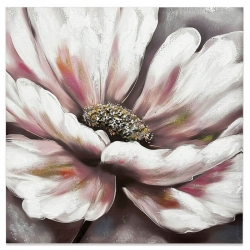 Πίνακας ελαιογραφία printed Άνθος λευκό-ροζ 60x60εκ Ankor 843961