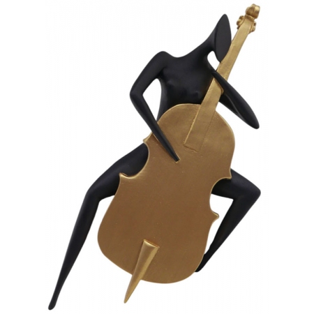 Φιγούρα διακοσμητική πολυεστερική Γυναίκα μαύρο-χρυσό 16x13x21εκ Ankor 844296