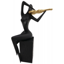 Φιγούρα διακοσμητική πολυεστερική Γυναίκα μαύρο-χρυσό 15x8x26εκ Ankor 844302