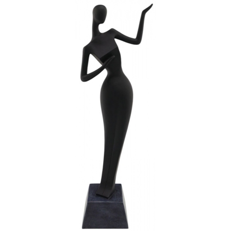 Φιγούρα διακοσμητική πολυεστερική Γυναίκα μαύρο 12.5x9x41εκ Ankor 844326