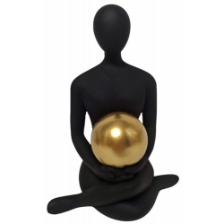 Φιγούρα διακοσμητική πολυεστερική Γυναίκα μαύρο-χρυσό 13x9x18εκ Ankor 844333