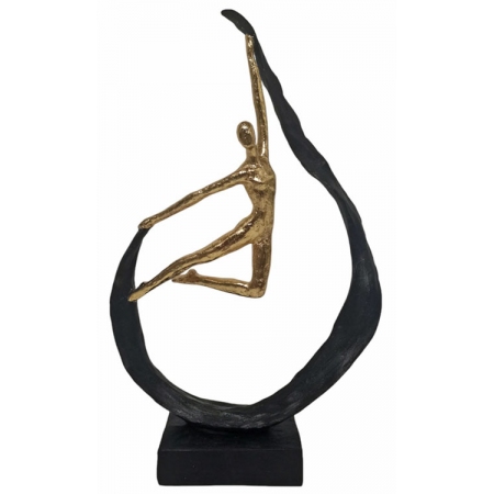Φιγούρα διακοσμητική πολυεστερική Χορεύτρια μαύρο-χρυσό 26x10x42εκ Ankor 844418
