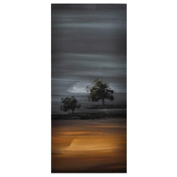Πίνακας σε καμβά Δέντρα μαύρο/καφέ 45x100εκ Pol 028-3