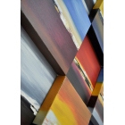 Πίνακας σε καμβά 2 επιπέδων κίτρινο/κόκκινο/μπλε 90x90εκ Pol L90901