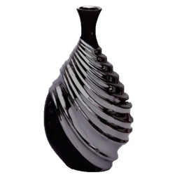 Βάζο κεραμικό ασημί/γκρι 34εκ Karvounis K9109