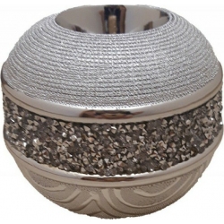 Κηροπήγιο για ρεσώ κεραμικό ασημί 11εκ Karvounis H2147M-DJ18C