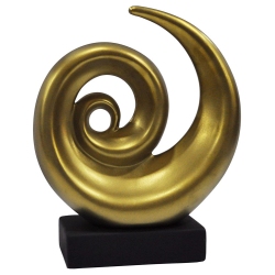 Διακοσμητικό κεραμικό χρυσό-μαύρο 10x21.5x26εκ Karvounis K7772-G