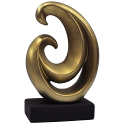 Διακοσμητικό κεραμικό χρυσό-μαύρο 9.5x16x26εκ Karvounis K7939-G