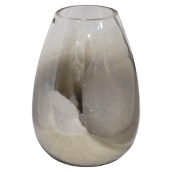Βάζο γυάλινο ασημί-μελί 21x27εκ Karvounis 1/CSB149G-27