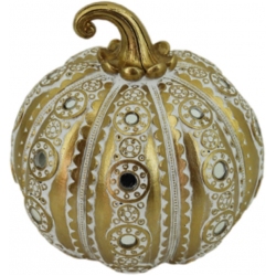 Κολοκύθα διακοσμητική πολυεστερική χρυσή 13.5x14εκ Karvounis 21937G