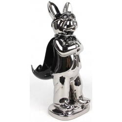 Διακοσμητικό κεραμικό Σκύλος ασημί-μαύρο 13.5x16.5x30εκ Karvounis BS22108
