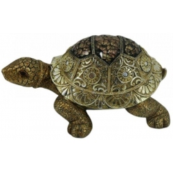 Φιγούρα διακοσμητική πολυεστερική Χελώνα χρυσή 21x13x11εκ Karvounis 21014Q2