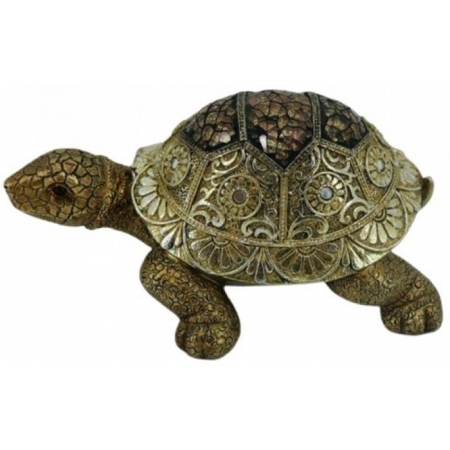 Φιγούρα διακοσμητική πολυεστερική Χελώνα χρυσή 21x13x11εκ Karvounis 21014Q2