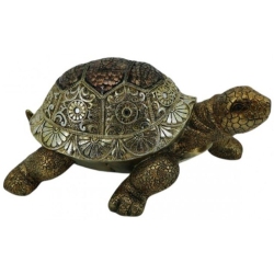 Φιγούρα διακοσμητική πολυεστερική Χελώνα χρυσή 26x15x12εκ Karvounis 21015Q2
