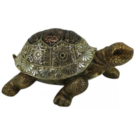 Φιγούρα διακοσμητική πολυεστερική Χελώνα χρυσή 26x15x12εκ Karvounis 21015Q2